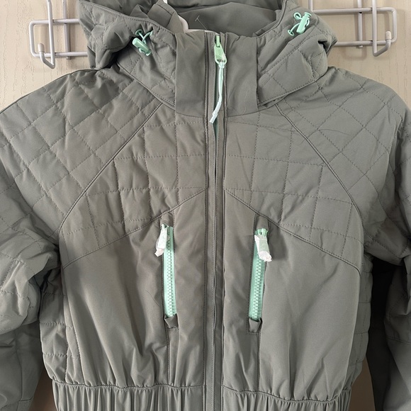 New Free People All Prepped Ski Suit Greyed Olive- Small - Picture 4 of 6